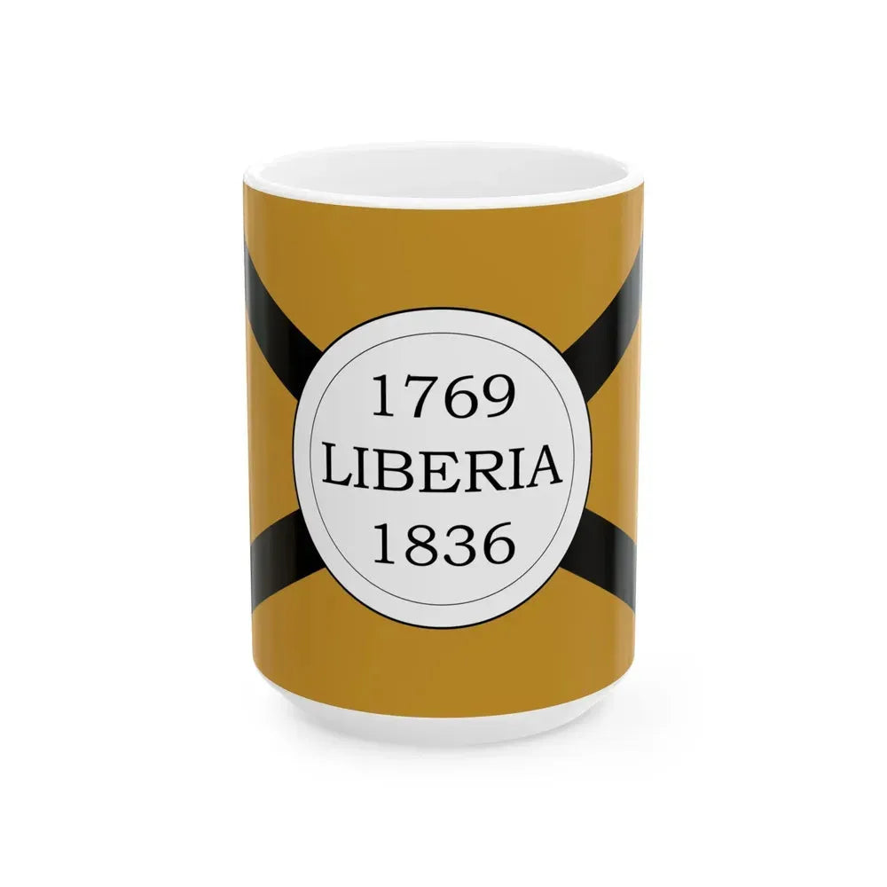 Bandera de Liberia Costa Rica (Costa Rica) White Coffee Mug 15oz - Go Mug Yourself