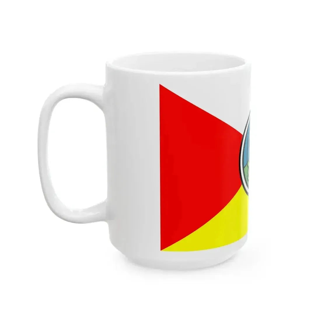 Bandera de los Pueblos Guatemala circle (Guatemala) White Coffee Mug - Go Mug Yourself