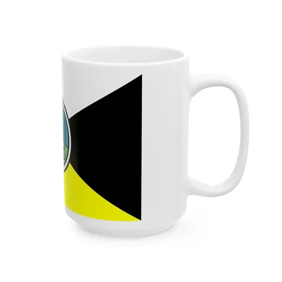 Bandera de los Pueblos Guatemala circle (Guatemala) White Coffee Mug - Go Mug Yourself