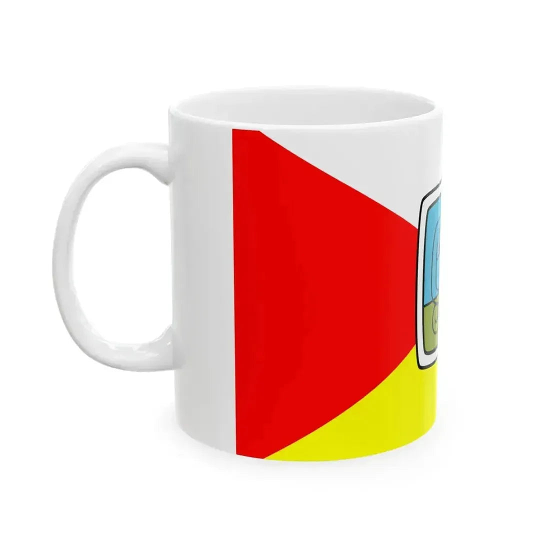 Bandera de los Pueblos Guatemala square (Guatemala) White Coffee Mug - Go Mug Yourself