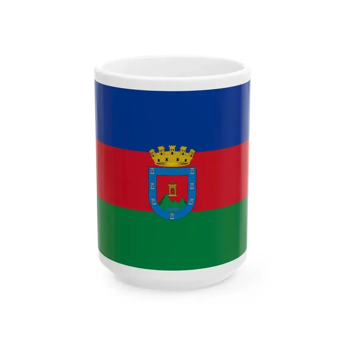 Bandera de Otavalo (Ecuador) White Coffee Mug 15oz - Go Mug Yourself