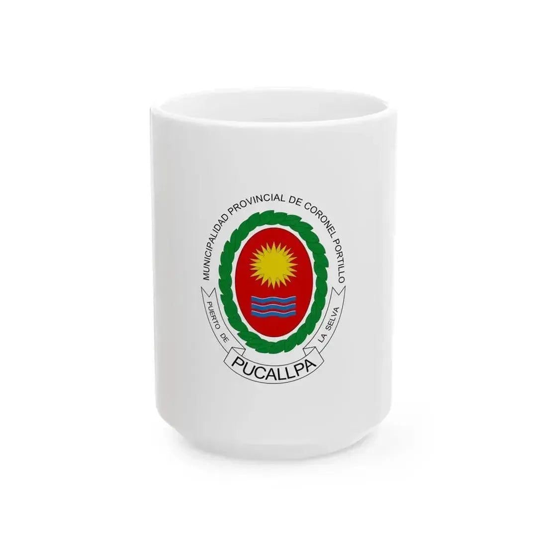 Bandera de Pucallpa (Peru) White Coffee Mug 15oz - Go Mug Yourself