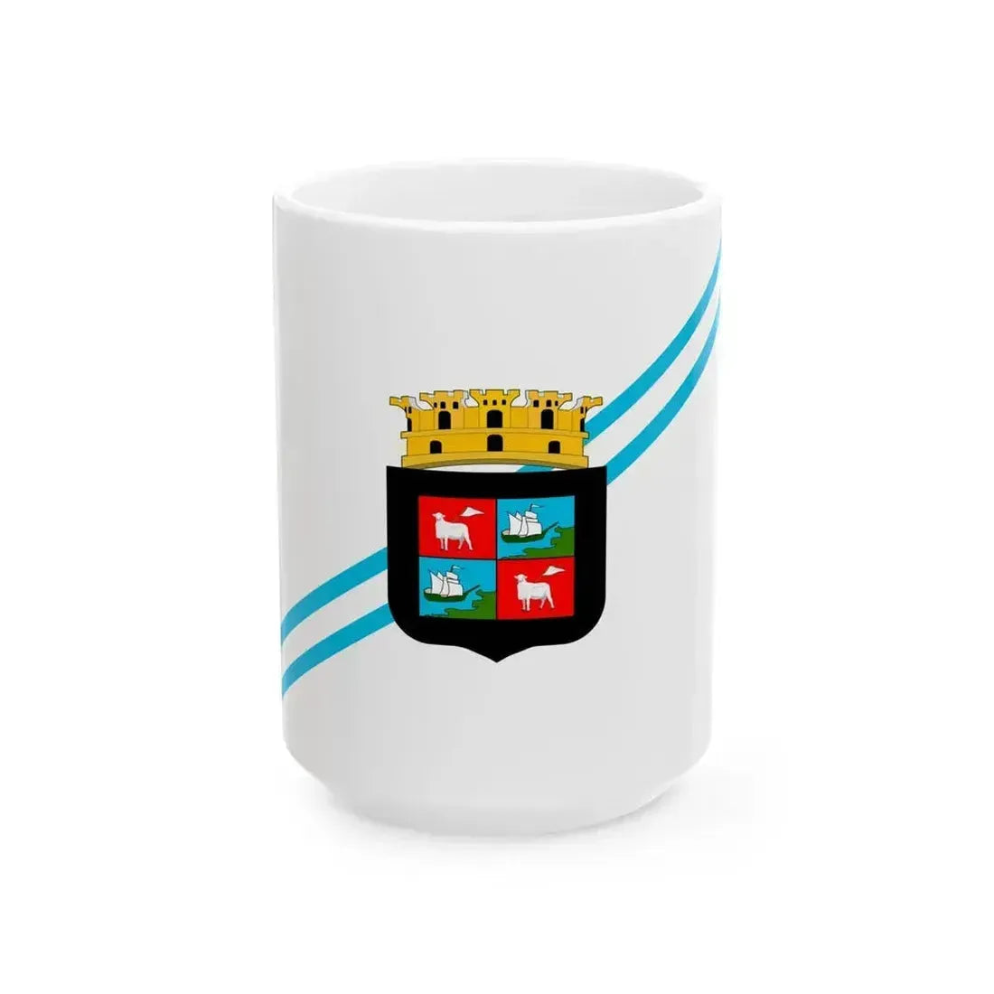Bandera de Puerto Cortes (Honduras) White Coffee Mug 15oz - Go Mug Yourself
