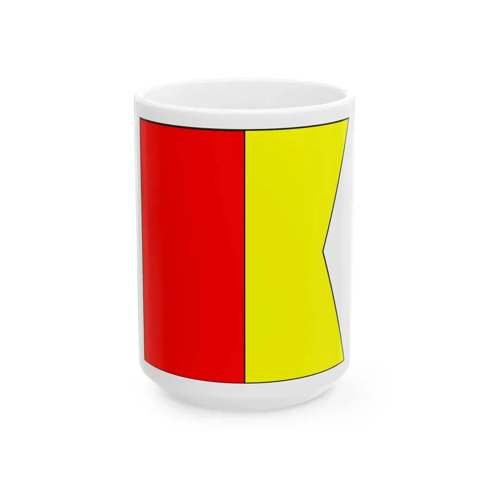Bandera de San Juan de los Remedios 1845 (Cuba) White Coffee Mug 15oz - Go Mug Yourself