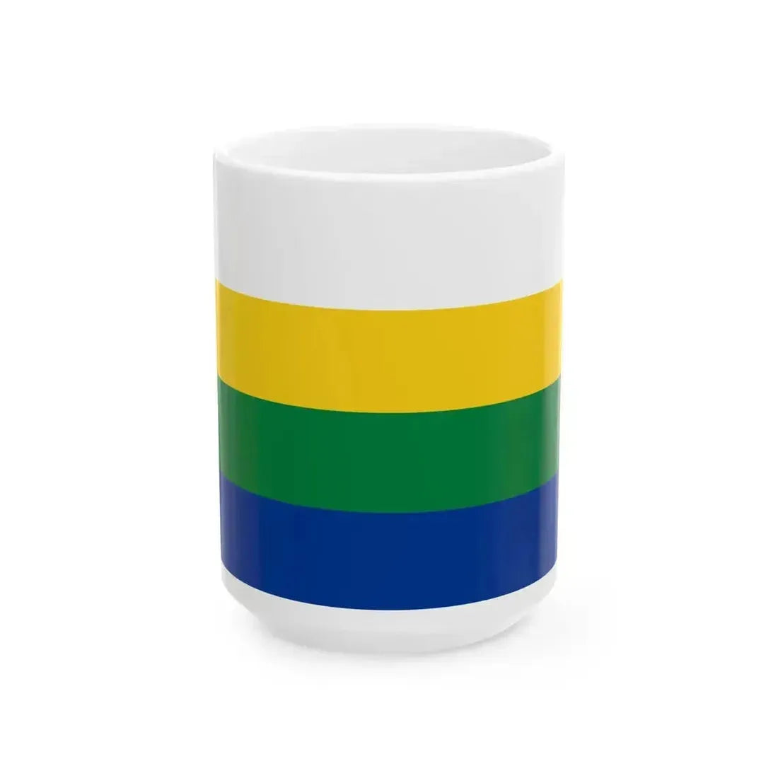 Bandera de Santa Cruz (Ecuador) White Coffee Mug 15oz - Go Mug Yourself
