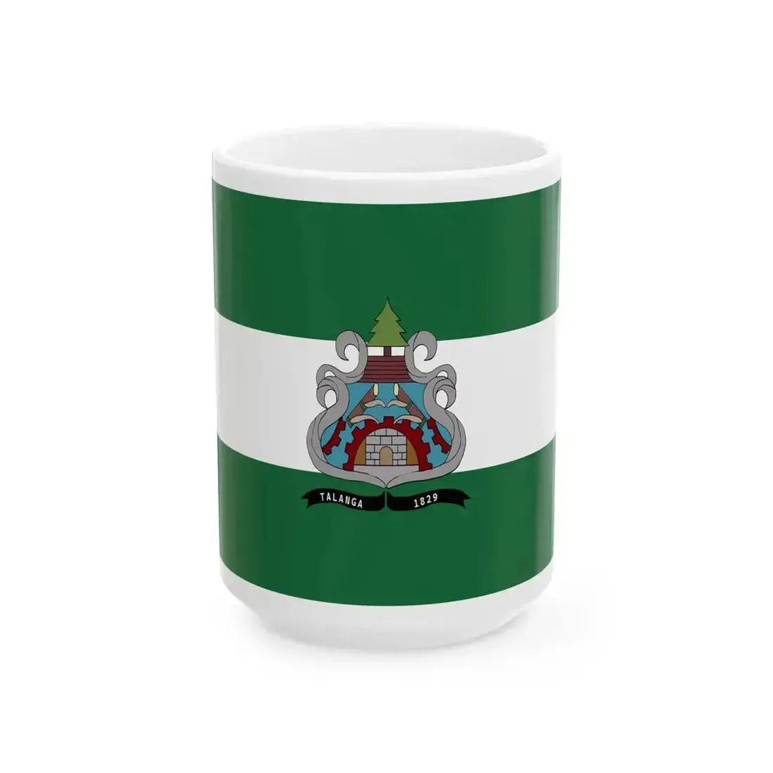 Bandera de Talanga (Honduras) White Coffee Mug 15oz - Go Mug Yourself