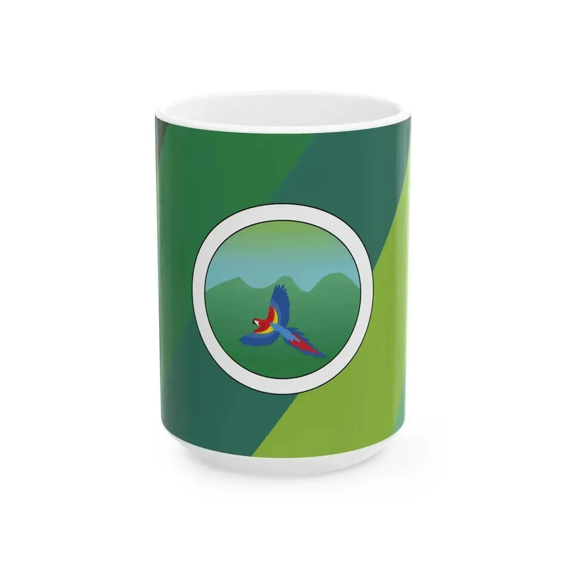 Bandera de Turrubares Costa Rica (Costa Rica) White Coffee Mug 15oz - Go Mug Yourself