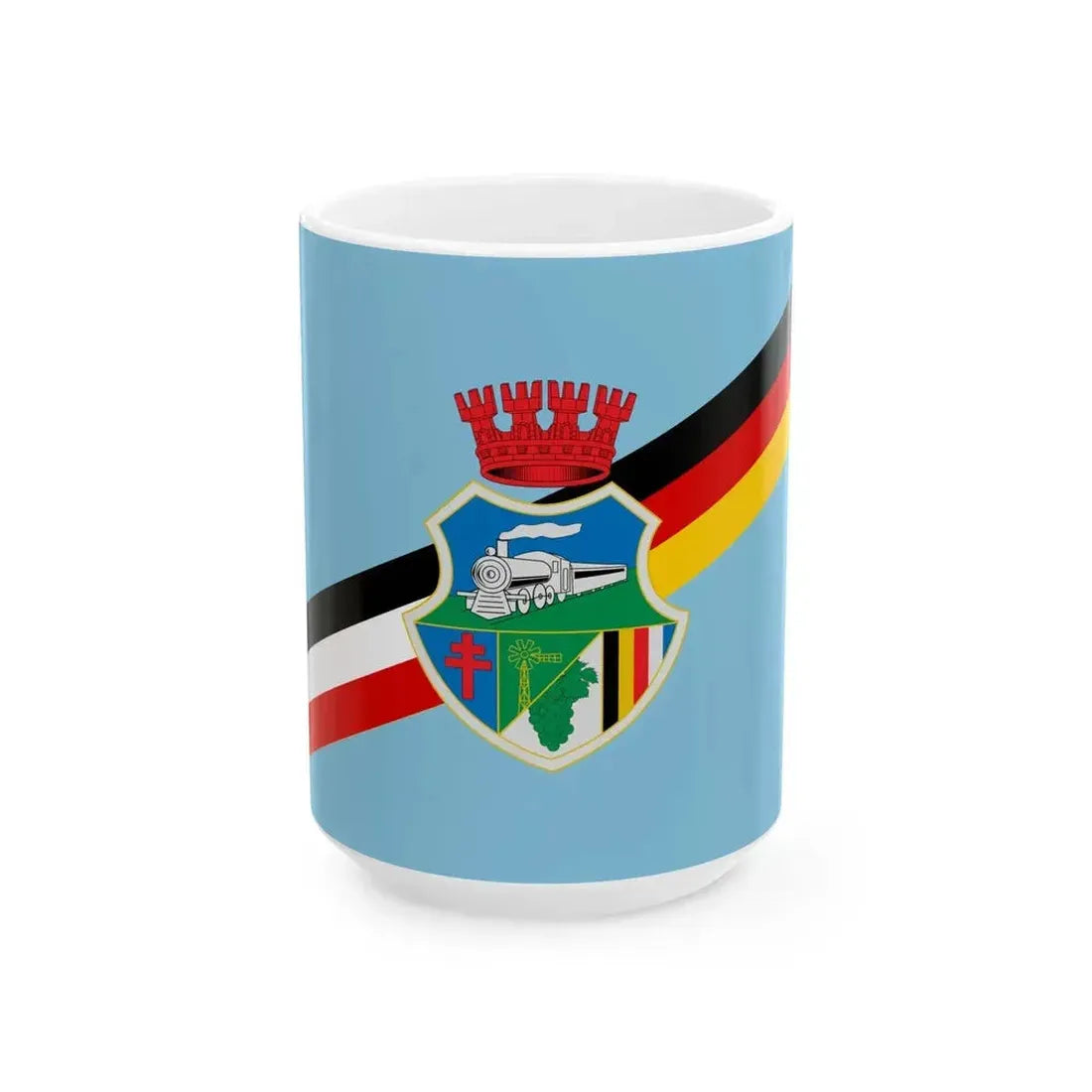 Bandera de Villa Alemana (Chile) White Coffee Mug 15oz - Go Mug Yourself