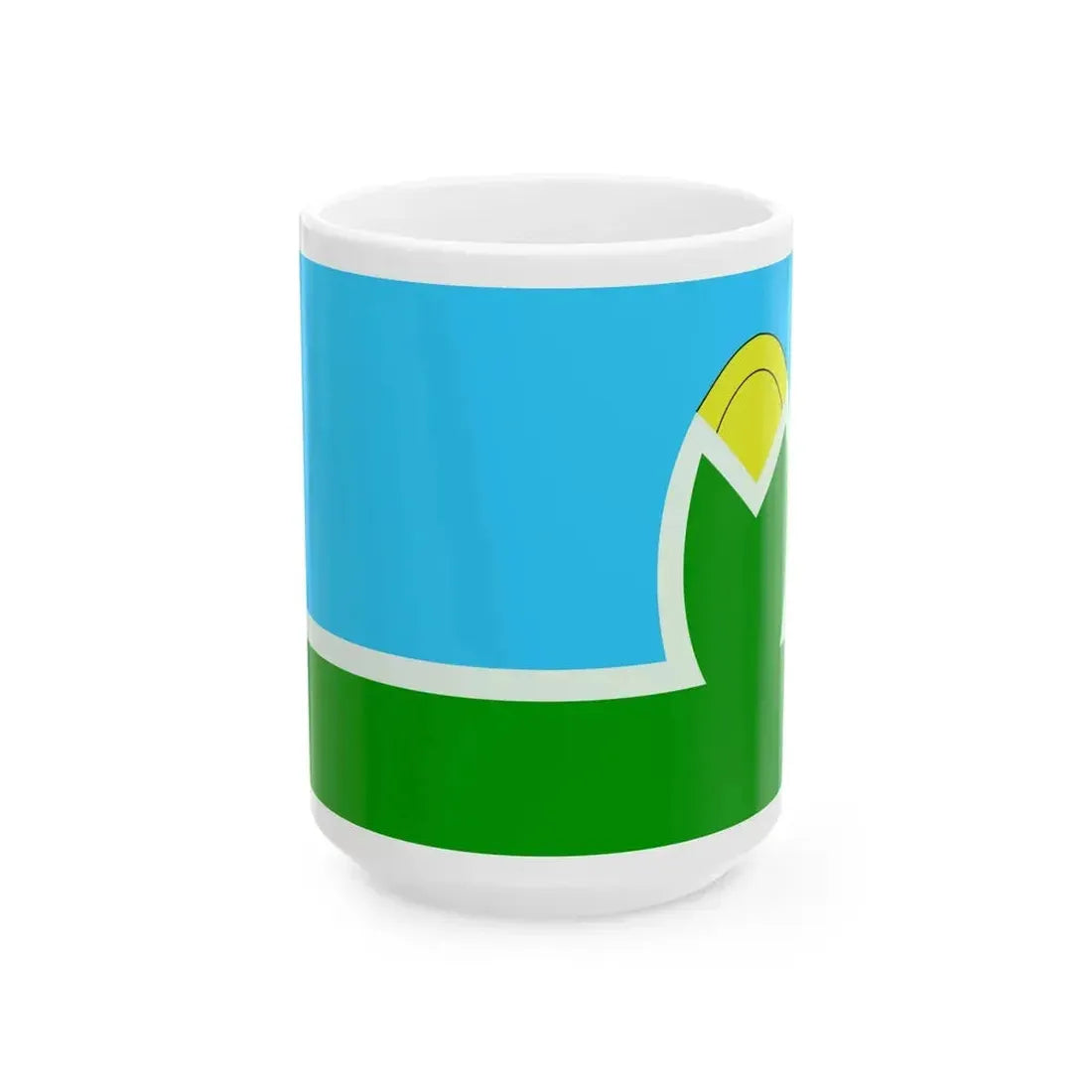 Bandera del Municipio de Malabrigo Santa Fe (Argentina) White Coffee Mug 15oz - Go Mug Yourself