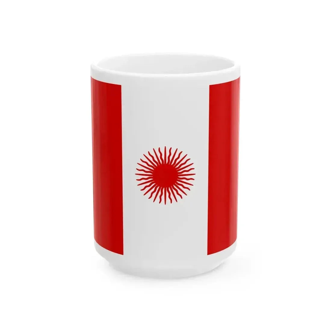 Bandera del Peru 1822-1835 (Peru) White Coffee Mug 15oz - Go Mug Yourself