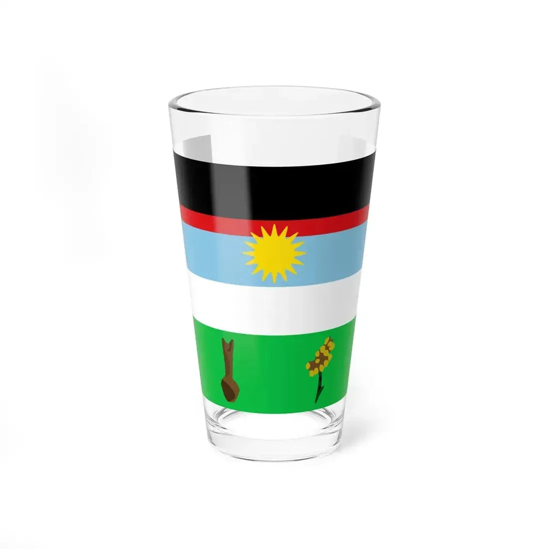 Bandera del pueblo Mocoví (Argentina) Pint Glass 16oz 16oz - Go Mug Yourself