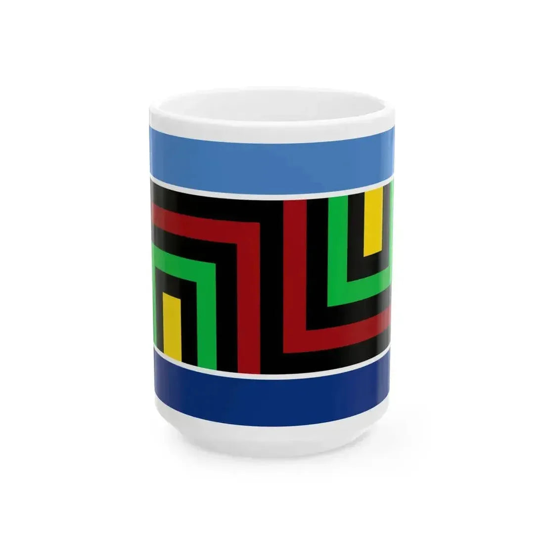 Bandera del pueblo Qom (Argentina) White Coffee Mug 15oz - Go Mug Yourself