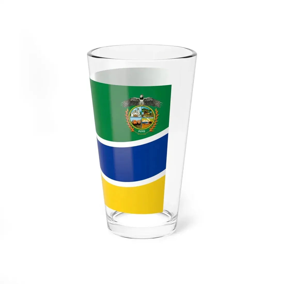 Bandera del Puyo (Ecuador) Pint Glass 16oz - Go Mug Yourself