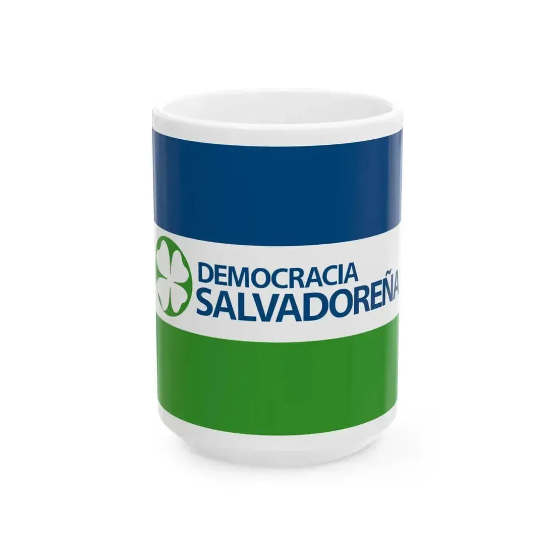 Bandera DS (El Salvador) White Coffee Mug 15oz - Go Mug Yourself