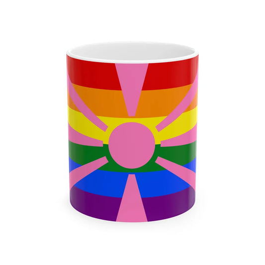Bandera gay North Macedonia (North Macedonia) White Coffee Mug 11oz - Go Mug Yourself