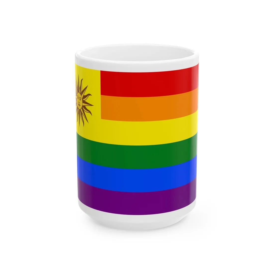 Bandera gay Uruguay (Uruguay) White Coffee Mug 15oz - Go Mug Yourself
