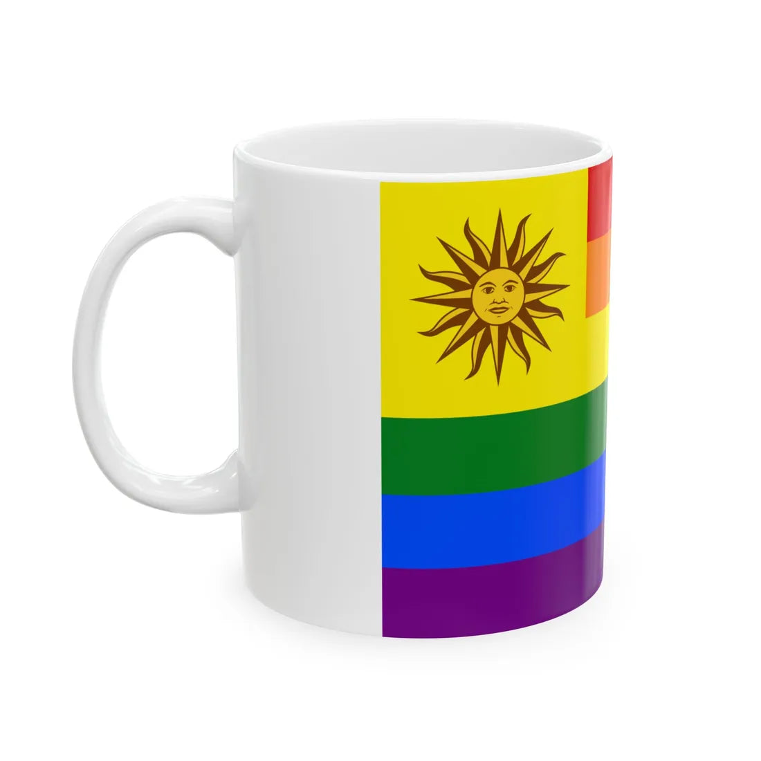 Bandera gay Uruguay (Uruguay) White Coffee Mug - Go Mug Yourself