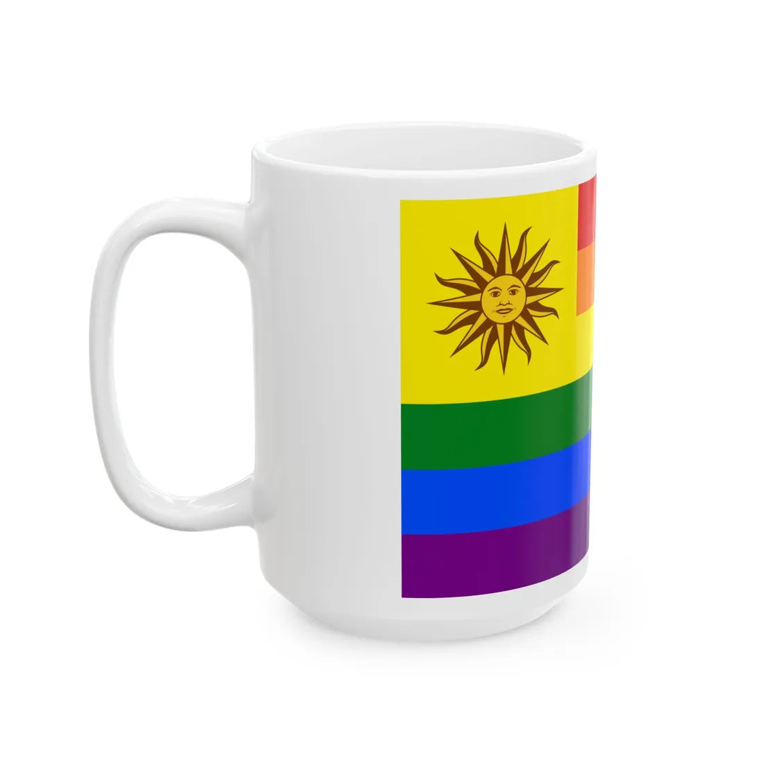 Bandera gay Uruguay (Uruguay) White Coffee Mug - Go Mug Yourself
