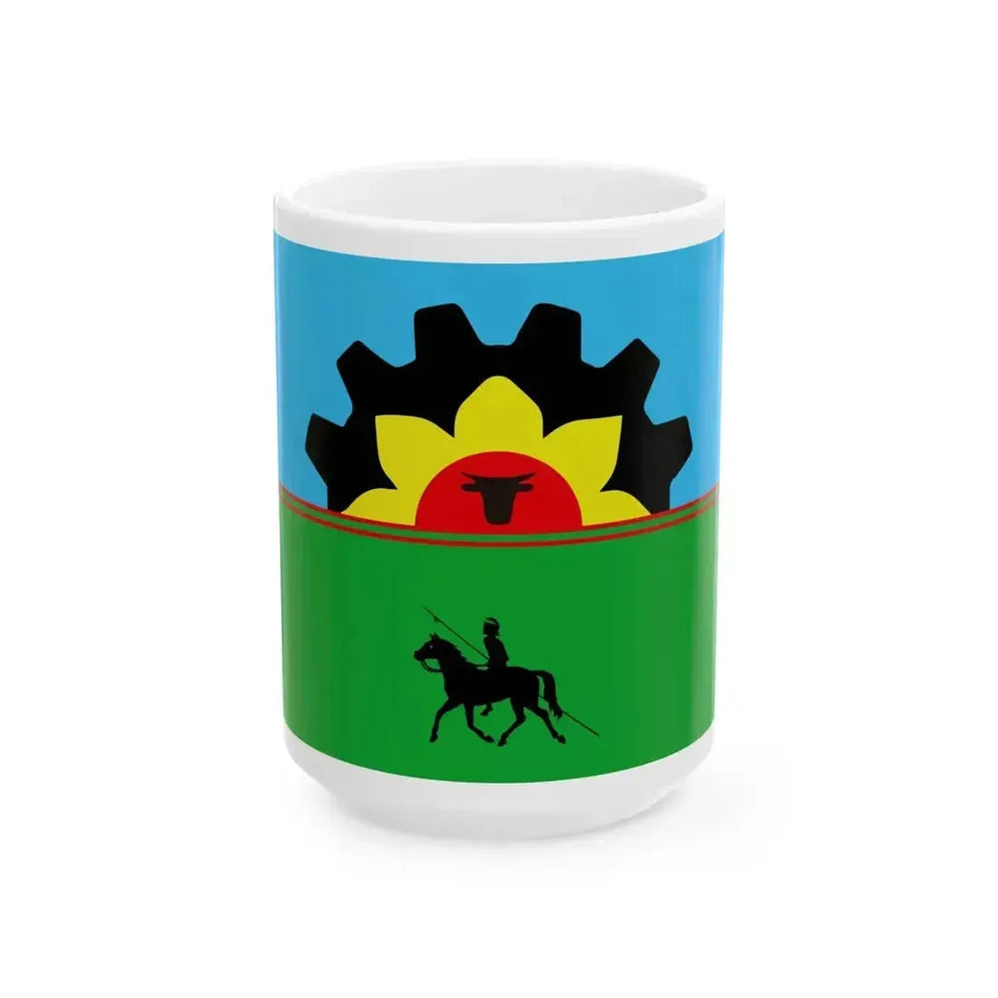 Bandera Lonquimay (Argentina) White Coffee Mug 15oz - Go Mug Yourself