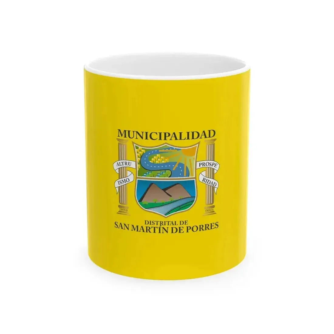 Bandera Municipalidad Distrital de San Martin de Porres (Peru) White Coffee Mug 11oz - Go Mug Yourself