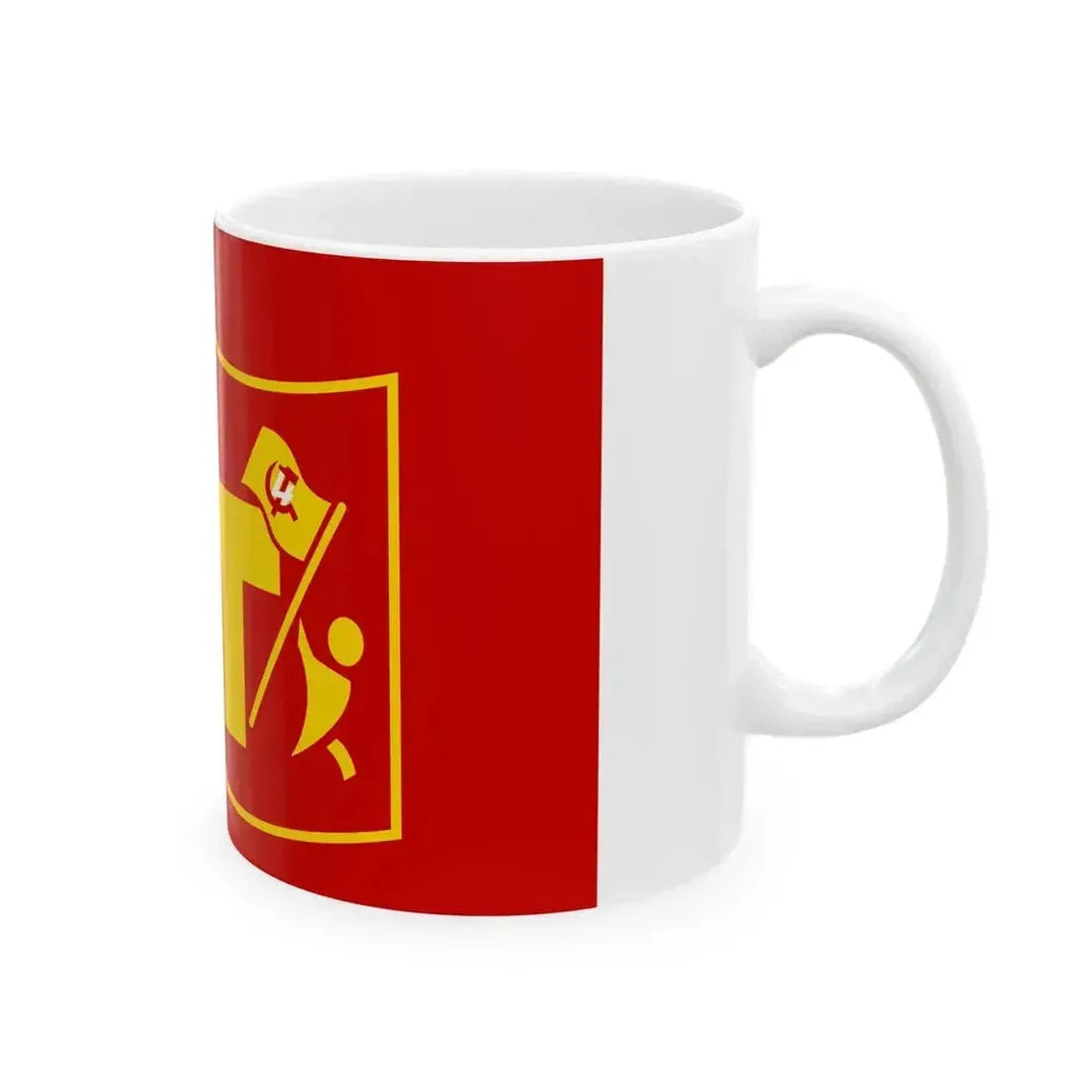 Bandera Partido de los Trabajadores Costa Rica (Costa Rica) White Coffee Mug - Go Mug Yourself