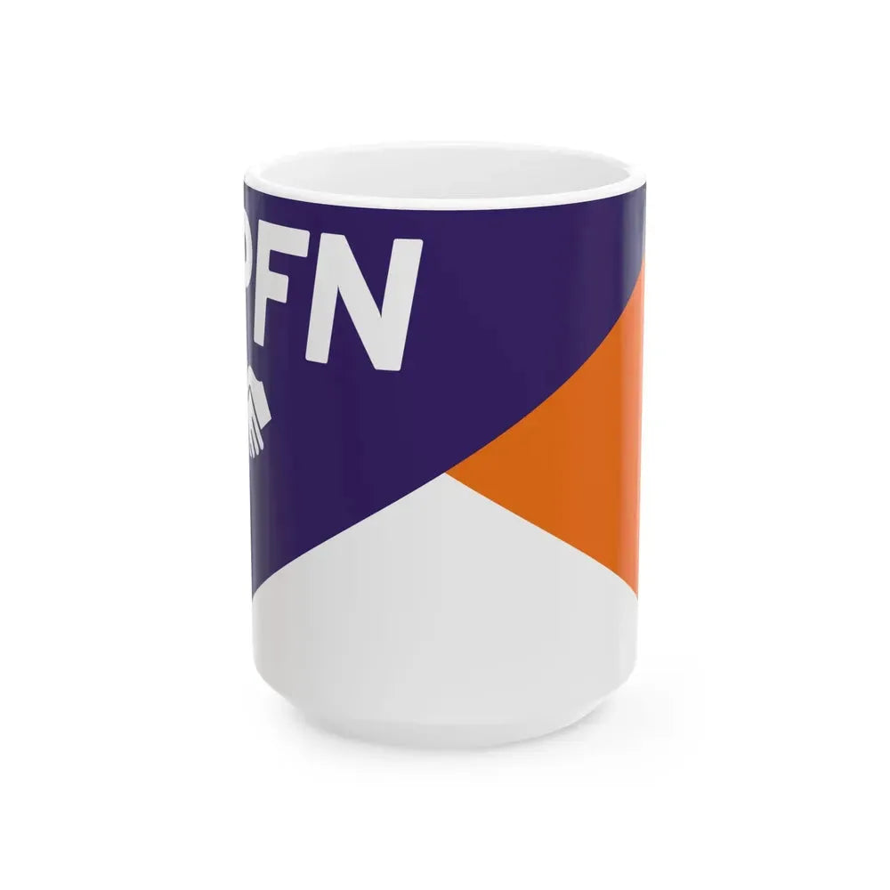 Bandera Partido Fuerza Nacional Costa Rica (Costa Rica) White Coffee Mug 15oz - Go Mug Yourself