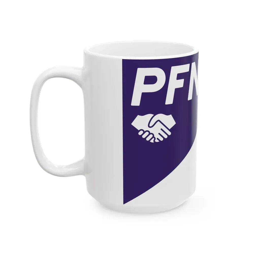 Bandera Partido Fuerza Nacional Costa Rica (Costa Rica) White Coffee Mug - Go Mug Yourself
