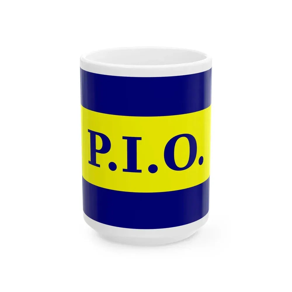 Bandera Partido Independiente Obrero Costa Rica (Costa Rica) White Coffee Mug 15oz - Go Mug Yourself
