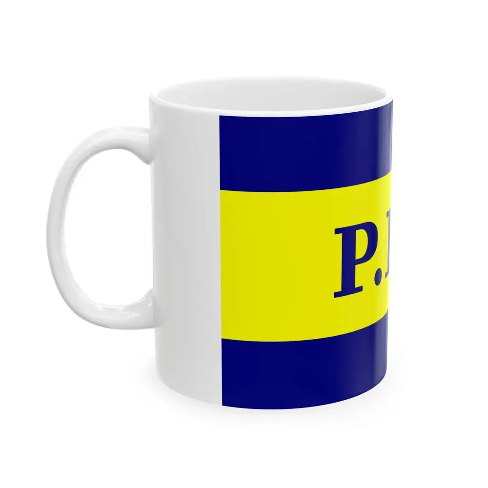 Bandera Partido Independiente Obrero Costa Rica (Costa Rica) White Coffee Mug - Go Mug Yourself