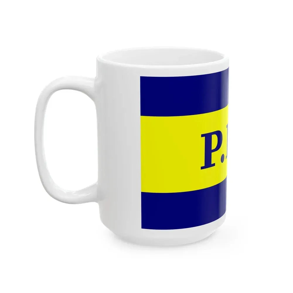 Bandera Partido Independiente Obrero Costa Rica (Costa Rica) White Coffee Mug - Go Mug Yourself