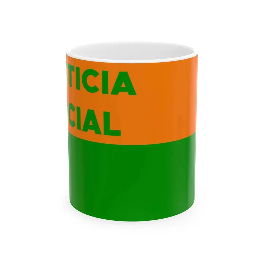 Bandera Partido Justicia Social Costarricense Costa Rica (Costa Rica) White Coffee Mug 11oz - Go Mug Yourself