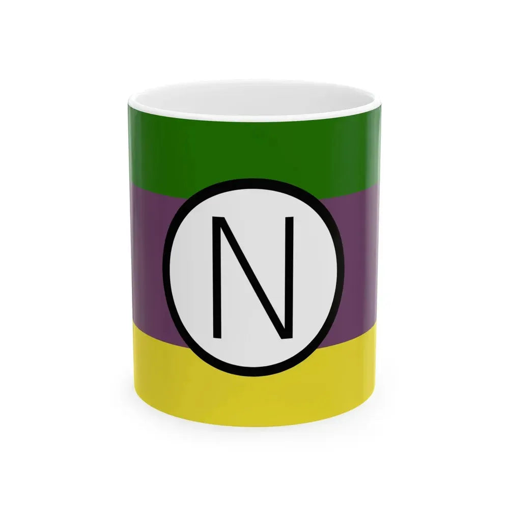 Bandera Partido Nacional Independiente 1974-1994 Costa Rica (Costa Rica) White Coffee Mug 11oz - Go Mug Yourself
