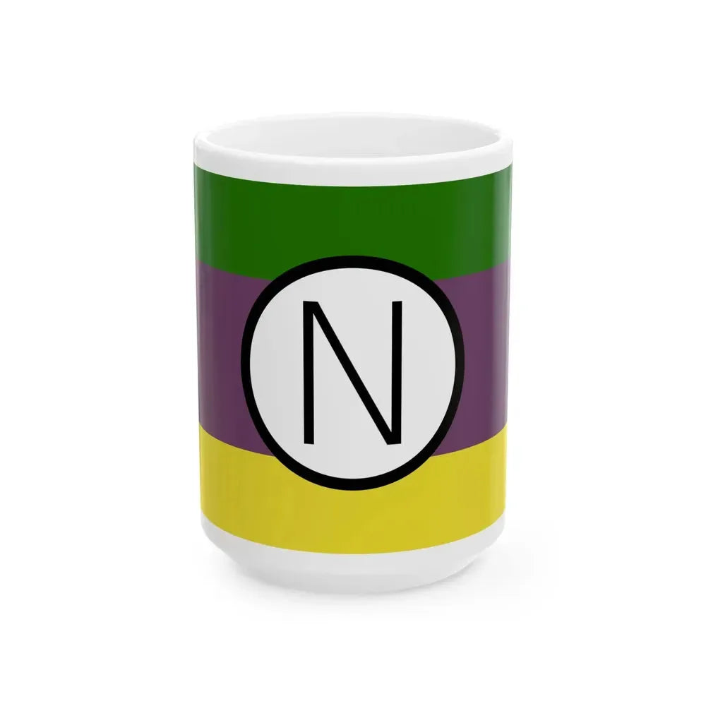 Bandera Partido Nacional Independiente 1974-1994 Costa Rica (Costa Rica) White Coffee Mug 15oz - Go Mug Yourself