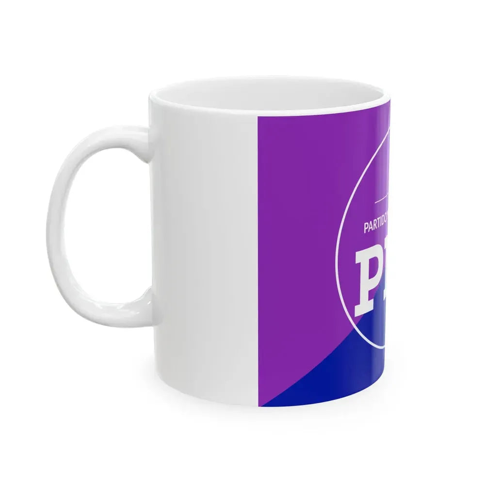 Bandera Partido Nuestro Pueblo Costa Rica (Costa Rica) White Coffee Mug - Go Mug Yourself