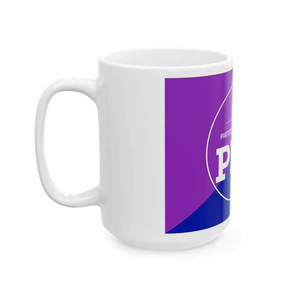 Bandera Partido Nuestro Pueblo Costa Rica (Costa Rica) White Coffee Mug - Go Mug Yourself