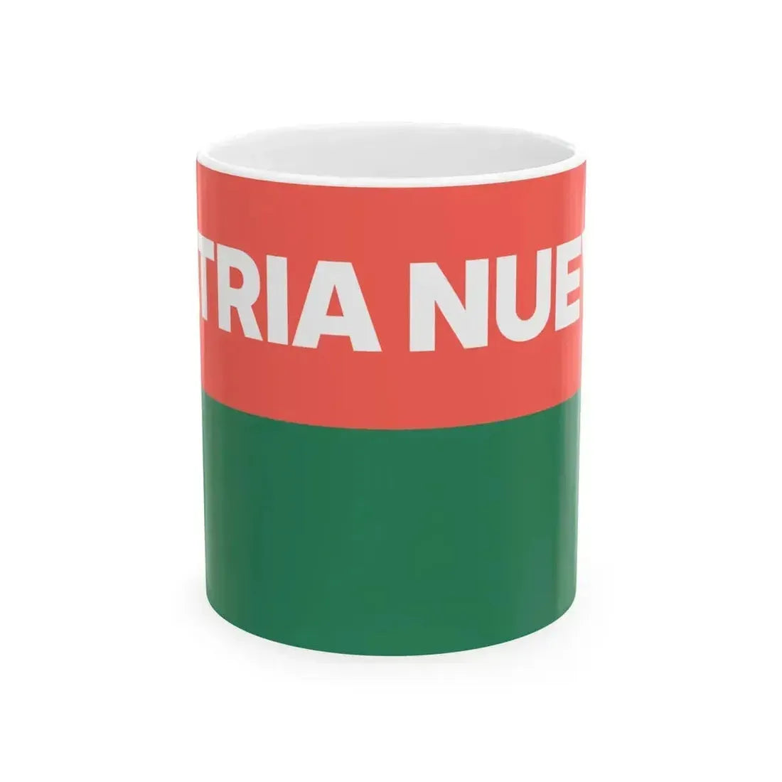 Bandera Partido Patria Nueva Costa Rica (Costa Rica) White Coffee Mug 11oz - Go Mug Yourself