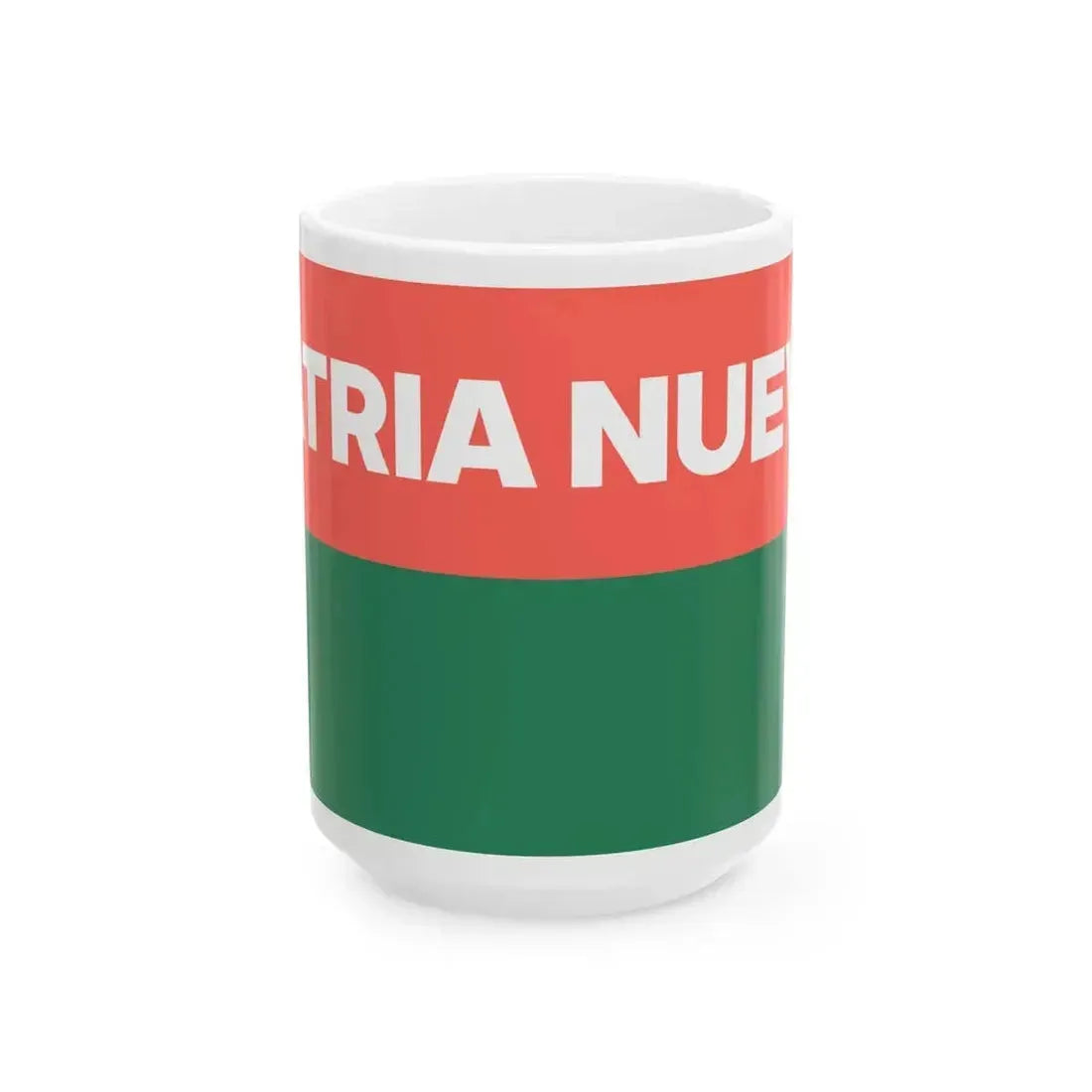 Bandera Partido Patria Nueva Costa Rica (Costa Rica) White Coffee Mug 15oz - Go Mug Yourself