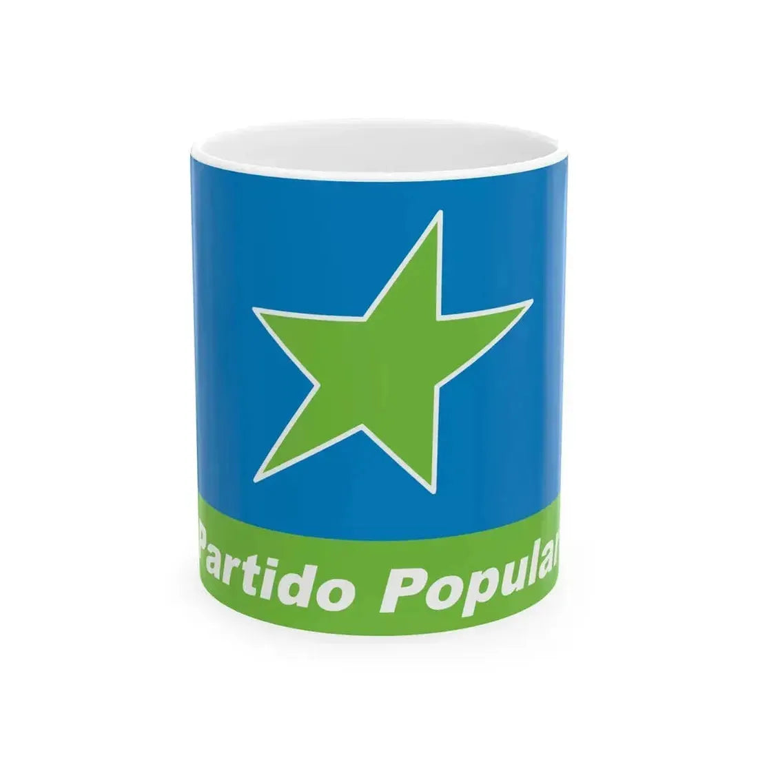 Bandera Partido Popular (Panama) White Coffee Mug 11oz - Go Mug Yourself