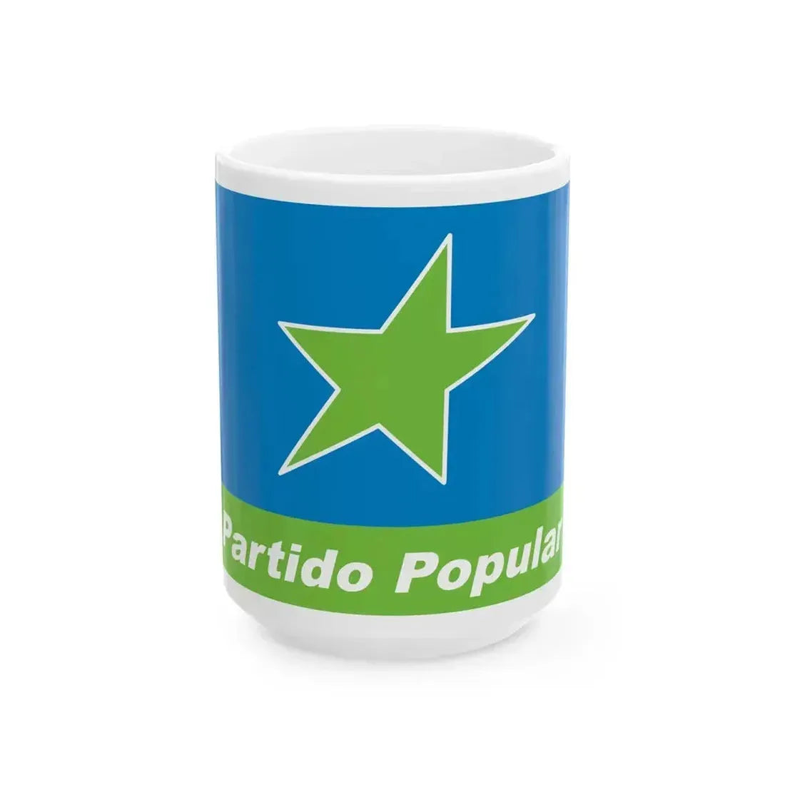 Bandera Partido Popular (Panama) White Coffee Mug 15oz - Go Mug Yourself