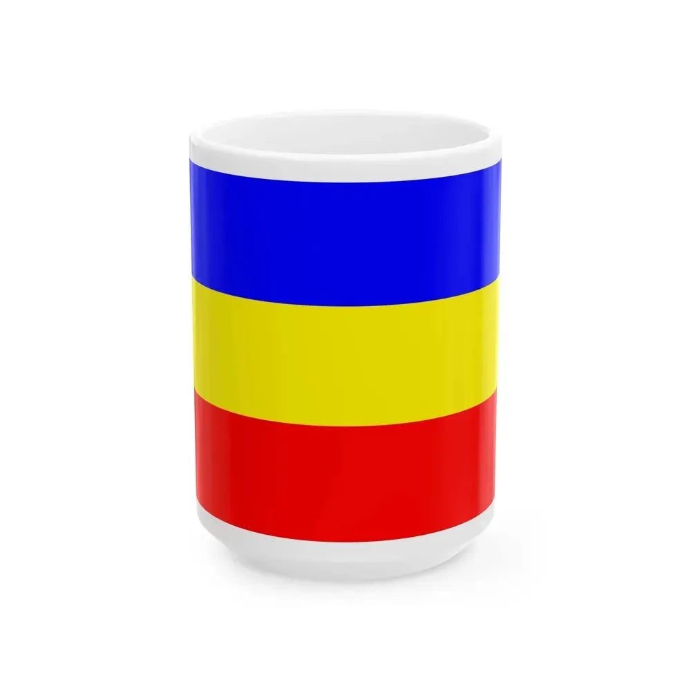Bandera Partido Republicano Nacional 1932-1952 Costa Rica (Costa Rica) White Coffee Mug 15oz - Go Mug Yourself