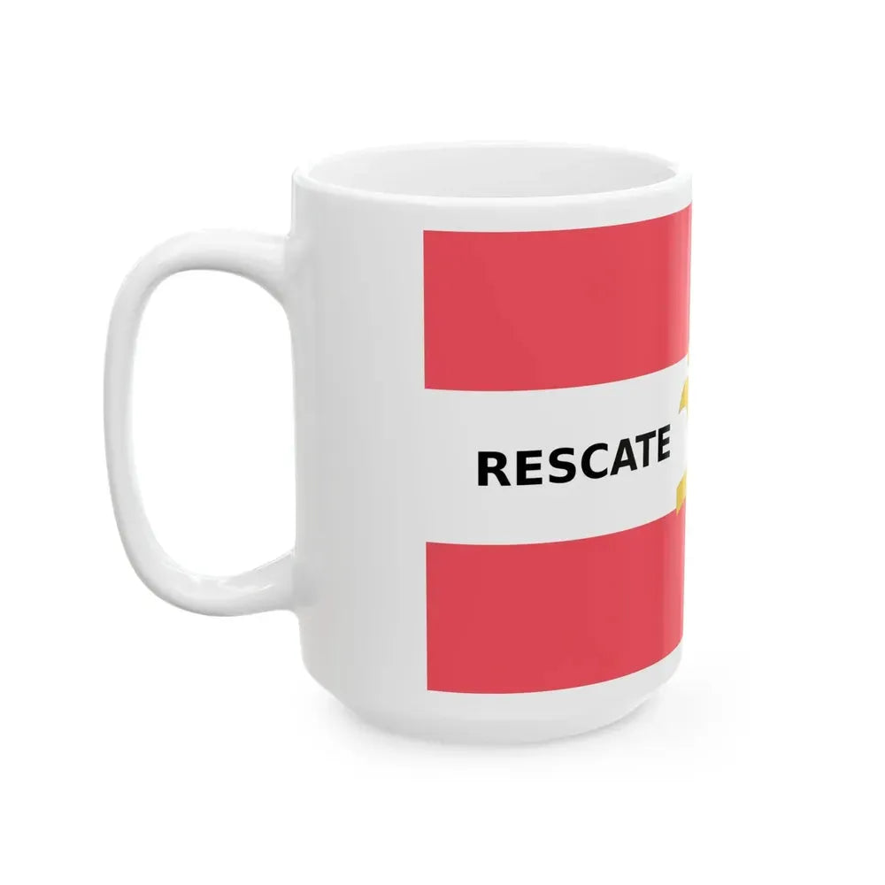 Bandera Partido Rescate Nacional Costa Rica (Costa Rica) White Coffee Mug - Go Mug Yourself