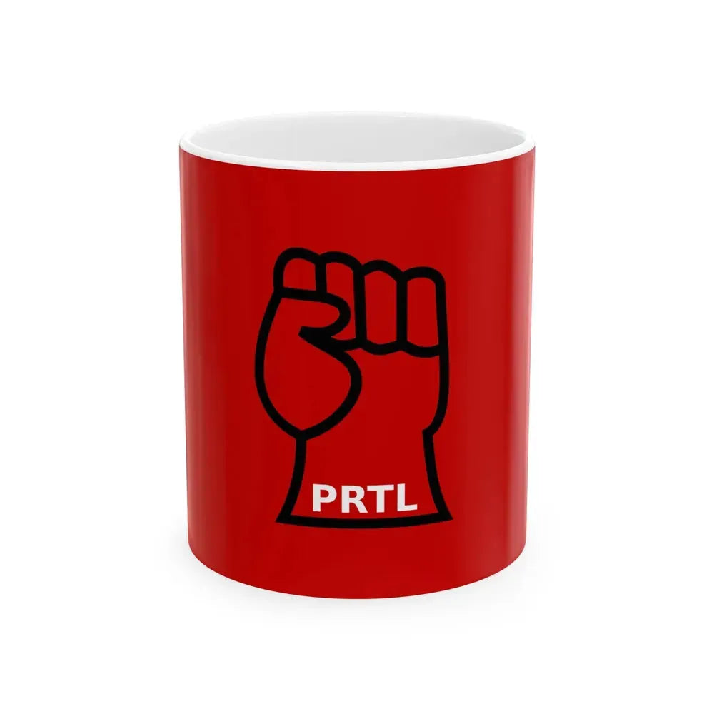 Bandera Partido Revolucionario de los Trabajadores en Lucha Costa Rica (Costa Rica) White Coffee Mug 11oz - Go Mug Yourself