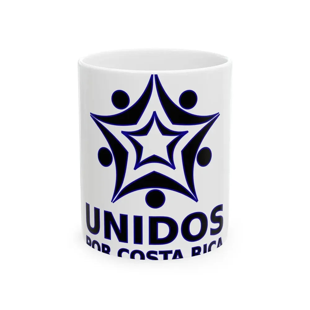 Bandera Partido Unidos por Costa Rica (Costa Rica) White Coffee Mug 11oz - Go Mug Yourself