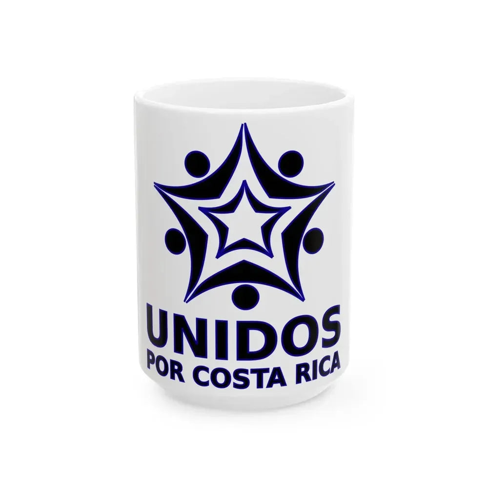 Bandera Partido Unidos por Costa Rica (Costa Rica) White Coffee Mug 15oz - Go Mug Yourself