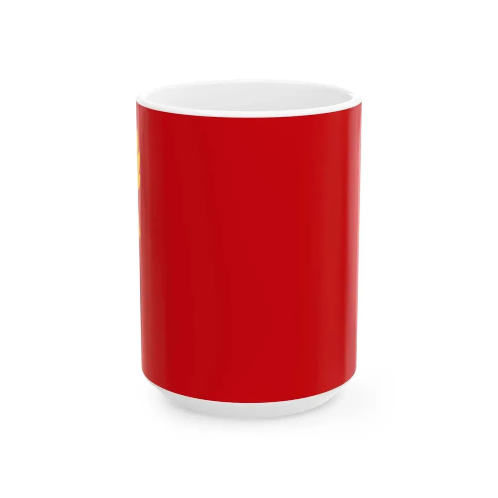 Bandera Partido Vanguardia Popular Costa Rica (Costa Rica) White Coffee Mug 15oz - Go Mug Yourself