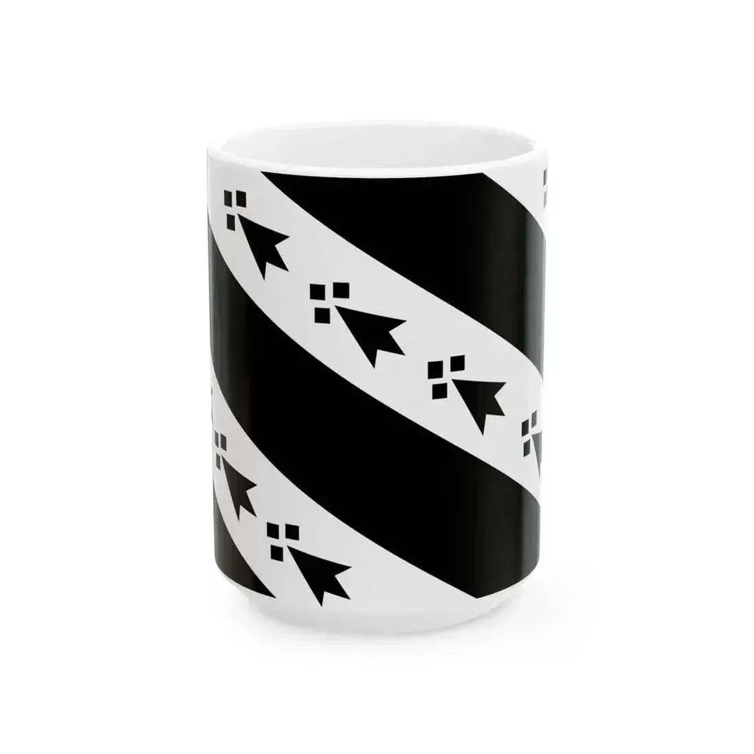 Bandera Pays Rennes (Belgium) White Coffee Mug 15oz - Go Mug Yourself