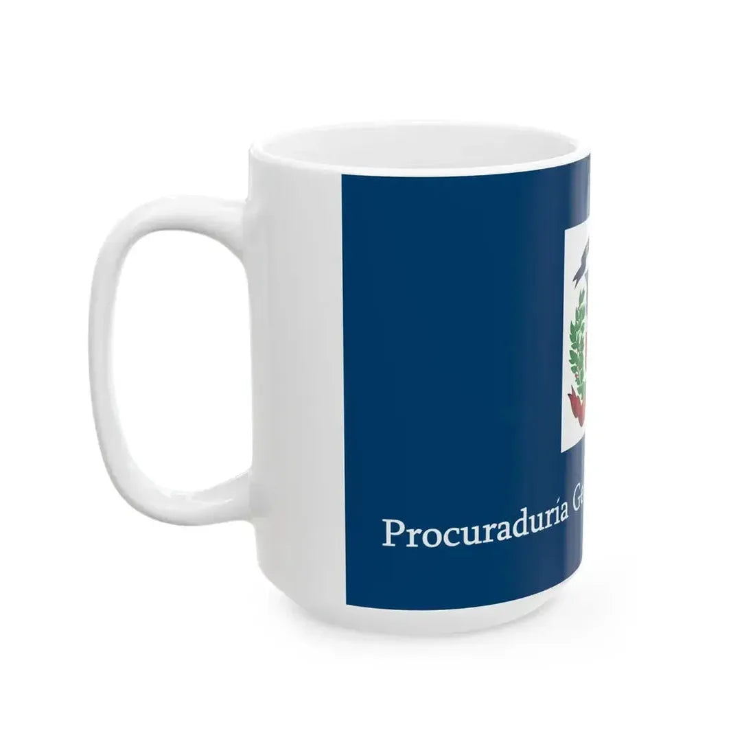 Bandera Procurauria General de la Republica (Dominica) White Coffee Mug - Go Mug Yourself