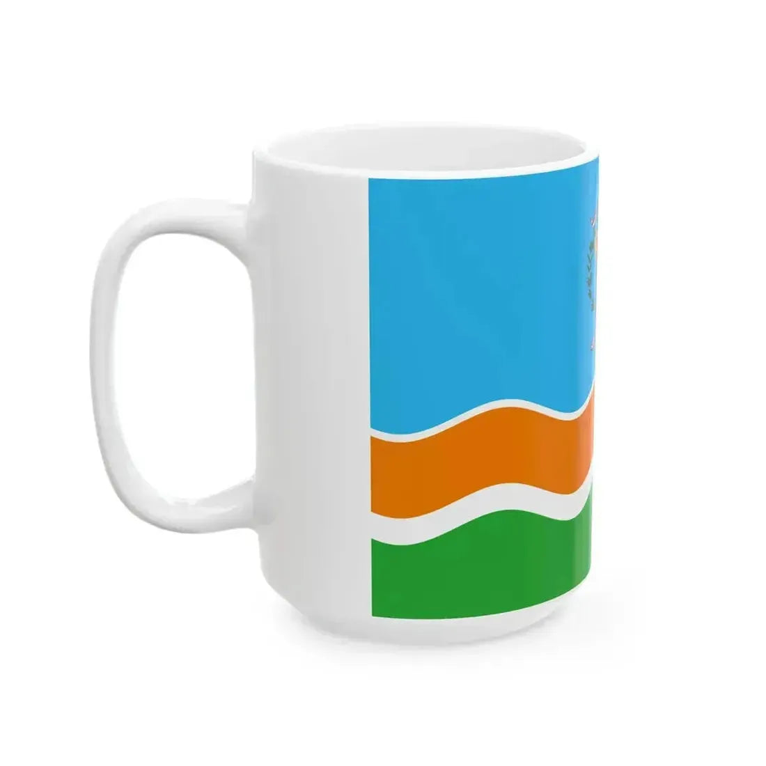 Bandera Region San Martin (Peru) White Coffee Mug - Go Mug Yourself