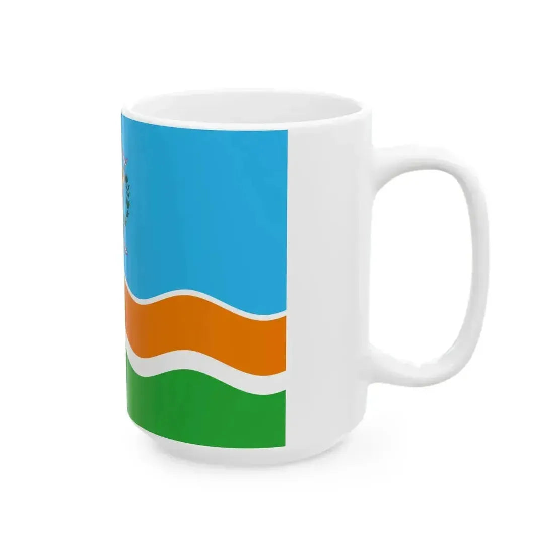 Bandera Region San Martin (Peru) White Coffee Mug - Go Mug Yourself