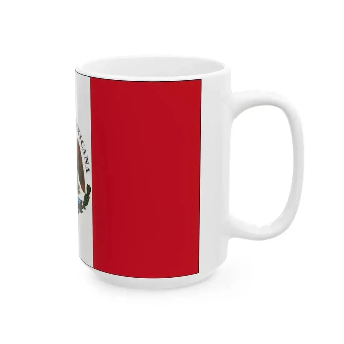 Bandera Republia Restaurada Mexico 1846 a 1879 (Mexico) White Coffee Mug - Go Mug Yourself